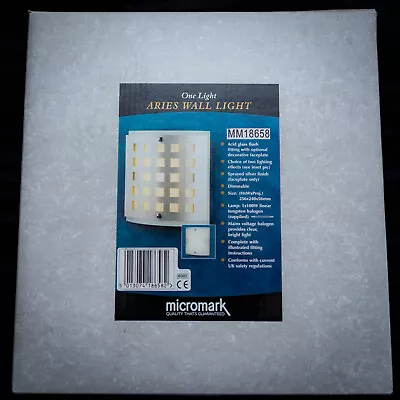 Micromark Aries Wall Light User Replaceable Lamp Included. • £18.99