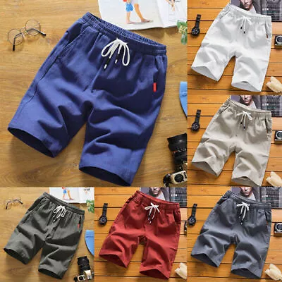 Men's Casual Shorts Outdoor Pants Sports Workout Hiking Fitness Summer Beach • $13.99