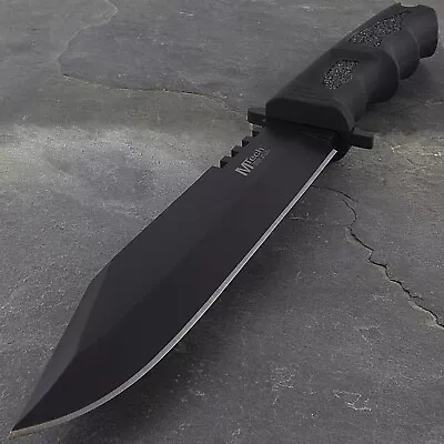 12  MTECH USA LARGE FIXED BLADE TACTICAL HUNTING TACTICAL KNIFE Bowie Survival • $12.95