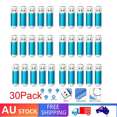 30Pack USB 2.0 Flash Drives Memory Stick 1GB 2GB 4GB 8GB 16GB 32GB 64GB Storage • $123.99