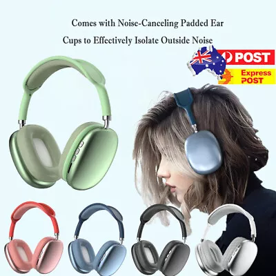 Wireless Bluetooth Headphones With Noise Cancelling Over-Ear Stereo Earphones AU • $17.68