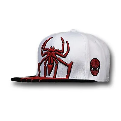 Marvel Spider-Man Mens Amazing Spiderman 3D Logo Snapback Flat Bill Cap Hat NWT • $9.99