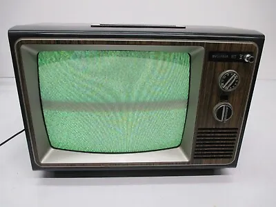 Vtg Sylvania GT Matic Portable Television TV 15  Color Screen Powers On As Is • $119.95