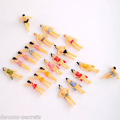 £5.30 • Buy 10 20 Pcs Model Railway People Figures HO OO Gauge 25-30 Mm BEACH M17