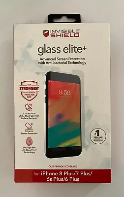 Zagg Invisible Shield Glass Elite+ Iphone 8 Plus / 7 Plus / 6s Plus / 6 Plus • $10.99