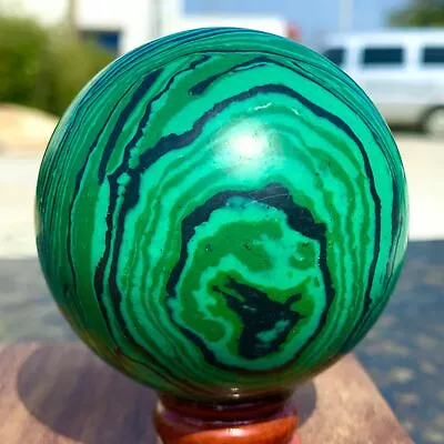 234g Beautiful Polished Malachite Stripe Crystal Sphere Gemstone Reiki Healing • $16.49