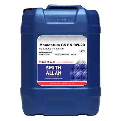 £77.99 • Buy 0W-20 Fully Synthetic Engine Oil ACEA C5 API SN Volvo VCC RBS0-2AE 20 Litre