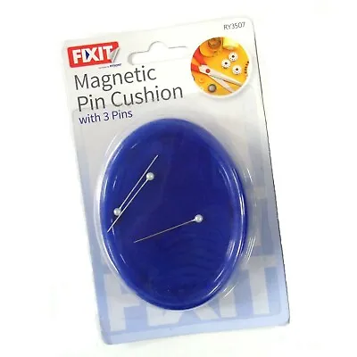 Oval Magnetic Pin Cushion Dressmaking Sewing Needles Paperclips Pins Holder  • £3.49