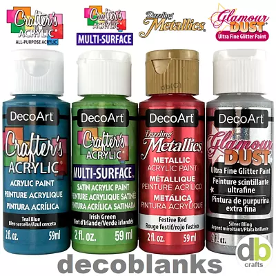 DecoArt Acrylic Paint / Crafters / Glamour Dust / Dazzling Metallic 200+ COLOURS • £3.25