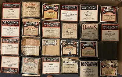 Assorted Vintage Mastertouch & Broadway Pianola Rolls • $15