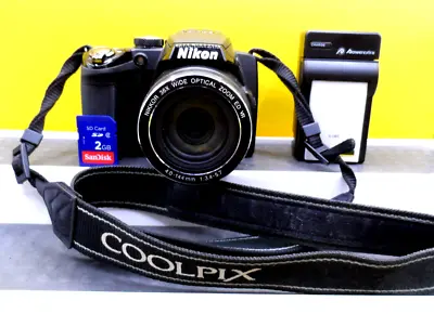 Nikon Coolpix P500 12.1MP Digital Camera 36x Zoom HD 1080p W/Charger/Card/2 Batt • $79.95
