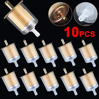 $15.99 • Buy 10PCS Clear Plastic 5/16  Fuel Filters Universal Motorcycle Inline Gas Fuel Line