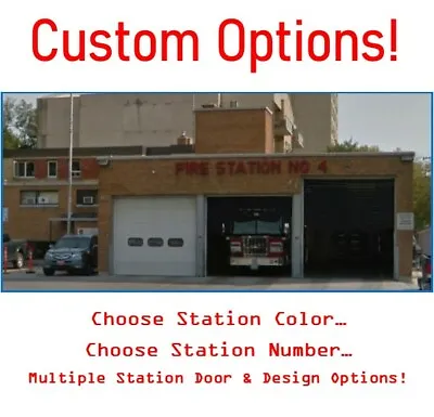 Fire Station Fire House With Drive Through Bays Z Scale 1:220 NEW Hollow Design! • $27.99