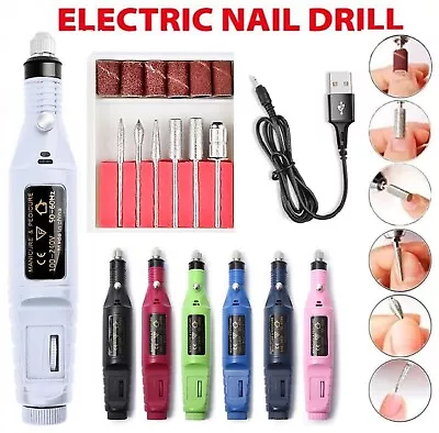 Electric Nail Drill Bits File Tool Set Machine Acrylic Art Manicure Pen Shaper • $39.99