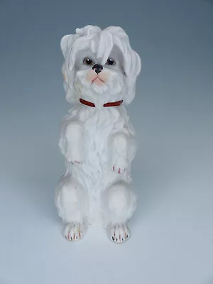 Antique Gebruder Heubach German Begging Maltese Terrier Dog Figurine 6 Inches • $99.50