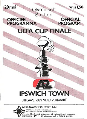 £2.49 • Buy HOLLAND AZ 67 Alkmaar 1980/81 V Ipswich Town UEFA CUP FINAL Programme