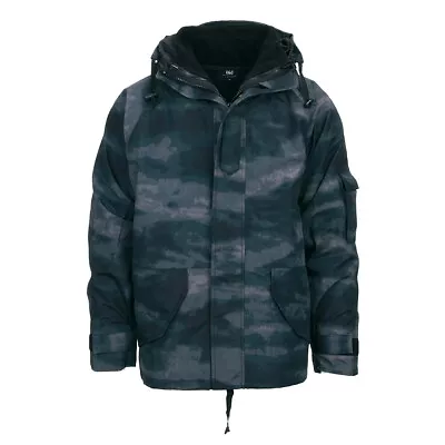 ECWCS Waterproof Windproof Jacket With Removable Fleece A-TACS LE Night Camo  • £69.99