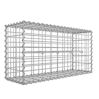 Gabion Basket Metal Gabion Cage Galvanised 100 X 50 X 30 Cm Silver GGB153 • £35.99