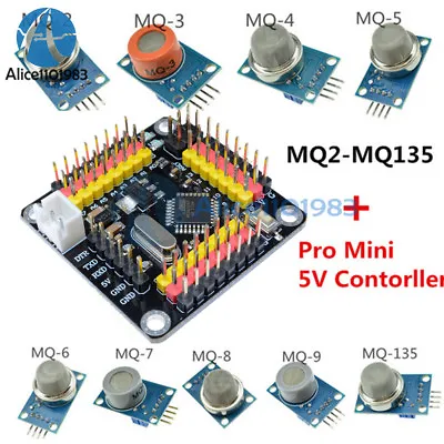 MQ-2 3 4 5 6 7 8 9 135 Gas Alarm Detection Sensor Module+Pro Mini 5V Controller • $17.25