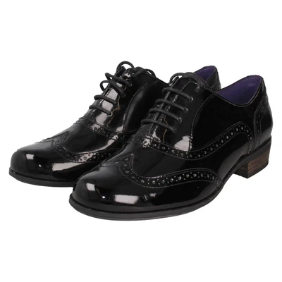 £34.99 • Buy Ladies Clarks Black Leather Lace Up Brogue Formal Shoes Hamble Oak Ex Display