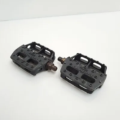 Vintage 1980's MKS Grafight-X BMX Pedals 1/2  Black Japan • $69.99