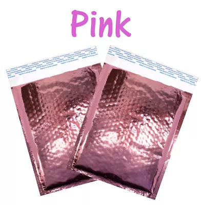 8.5x12 Holographic Pink Teal METALLIC BUBBLE MAILERS  Poly Padded Envelopes! • $7.50