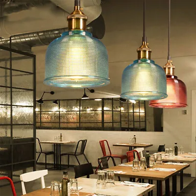 Industrial Glass Pendant Light Shade Glass Chandelier Retro Ceiling Lamp Shade • £13.29