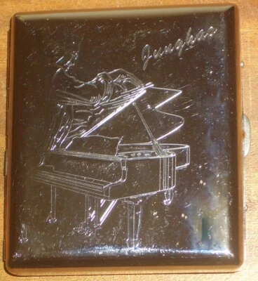 £4.99 • Buy Chrome Designed PIANO Cigarette Case Holds 20 Cigarettes NEW