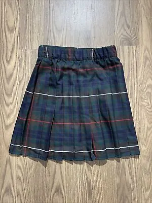 Sport Kilt Women's Small Kilt Mini Skirt Green Blue Plaid Adjustable Made USA • $14