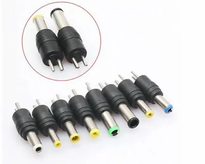 8pcs Universal AC DC Power Adapter Plug Charger Tips For PC Notebook Laptop Etc • £2.99