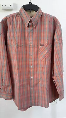 MARLBORO CLASSICS Shirt Mens XL 100% Cotton Plaid Button Up Long Sleeve EUC • $29.99