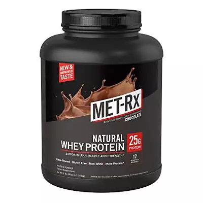 MET-Rx Natural Whey Protein Powder Chocolate 5 Pound (Pack Of 1) White  • $99.20