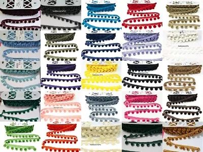 £2.25 • Buy Simplicity Luxury Velvet Feel Large Pom Pom Trim 1.5 Cm Balls 3 Cm Drop 1 METRE
