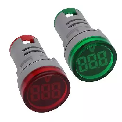 Round LED Voltage Meter Indicator – AC20-500V 22 Mm Digital Voltmeter For Hom... • $25.98
