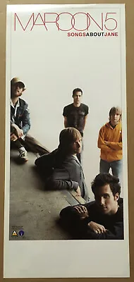 MAROON 5 Rare 2004 DOUBLE SIDED PROMO POSTER FLAT For Jane CD 12x27 USA • $24.99