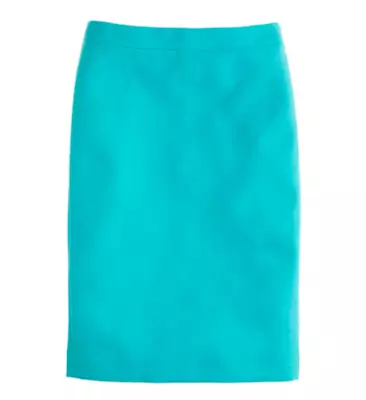 J.Crew Pencil Skirt In Double Serge Wool Size  6 Retro Jade • $29.75