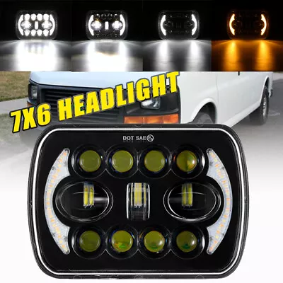 For 1986-1993 Mazda Pickup B2000 B2200 B2600 7X6 LED Headlight H4 Plug Bulb DRL • $39.99