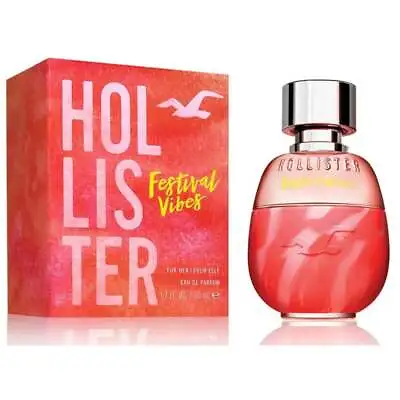 Hollister Festival Vibes For Her 50ml Edp Spray - New Boxed & Sealed - Free P&p • £15.90