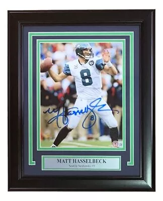 Matt Hasselbeck Signed Framed 8x10 Seattle Seahawks White Jersey Photo BAS • $109.99