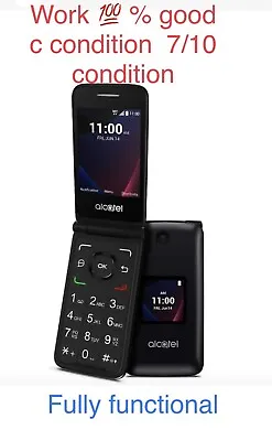 Verizon Flip Phone Alcatel 4051S GO FLIP V 4G LTE Unlocked  7/10 Condition C Gra • $29.99