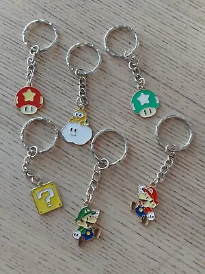 Super Mario Small Metal Keychains 6 Variations Free Shipping BOGO Free! • $7.50