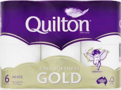 $10.94 • Buy Quilton Gold 4 Ply Toilet Paper Rolls 6pk