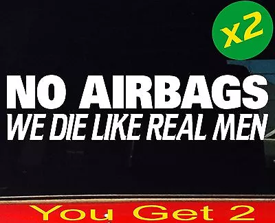 2 X NO AIRBAGS Funny 4x4 Jdm Mx Ute Drift Bomb Car Stickers 200mm • $6.90