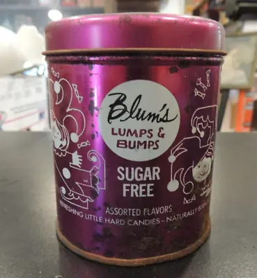 $14.97 • Buy Blum's Lumps & Bumps Sugar Free Vintage Candy Old Tin San Francisco USA