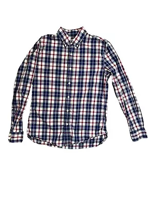 J.Press Button Down Shirt Red-Blue Preppy Plaid Workwear USA Size Medium • $28