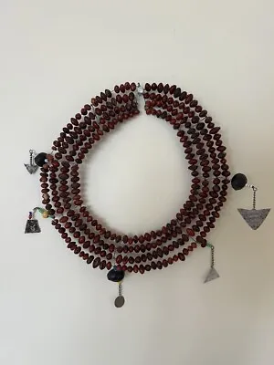 AUTHENTIC Vintage Maasai African Tribal Cawwa Seed Bead Collar Necklace • $19.99