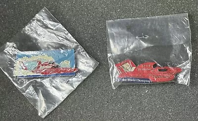 1998 & 1999 Miss Budweiser Hydroplane Pin World Champion Racing Pinback -Lot (2) • $19.99