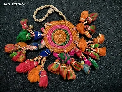 Indian Antique Vintage Ethnic Tribal Banjara Gujarati Rabari Kutch Tassel Bag 01 • $55.20