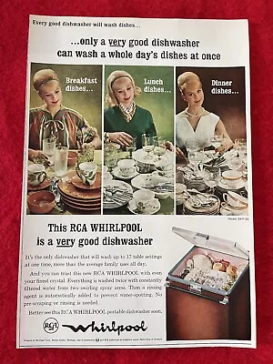 Vintage 1963 RCA Whirlpool Dishwasher Print Ad • $6.90