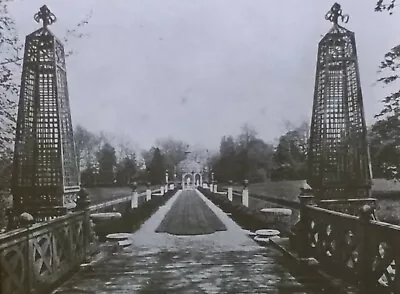 Wooden Obelisks Ile D'Amour Park Chantilly France Magic Lantern Glass Slide • $36.95